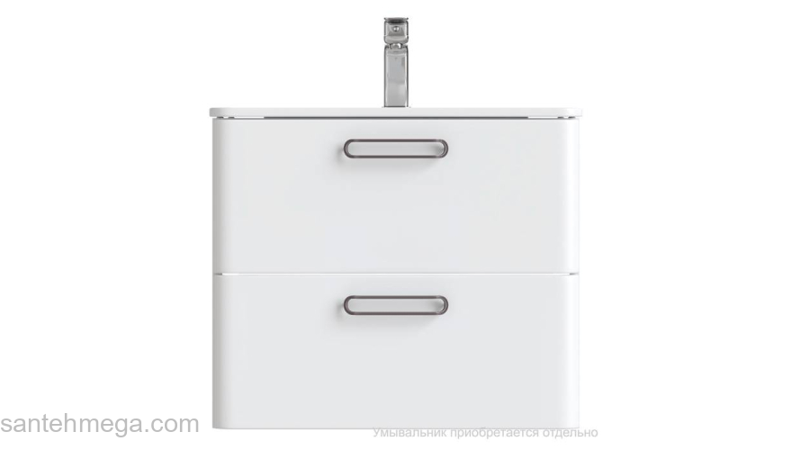 Тумба подвесная белая 60 см Brick  IDDIS BRI60W0i95. Подходит умывальник: 0106000i28. Фото