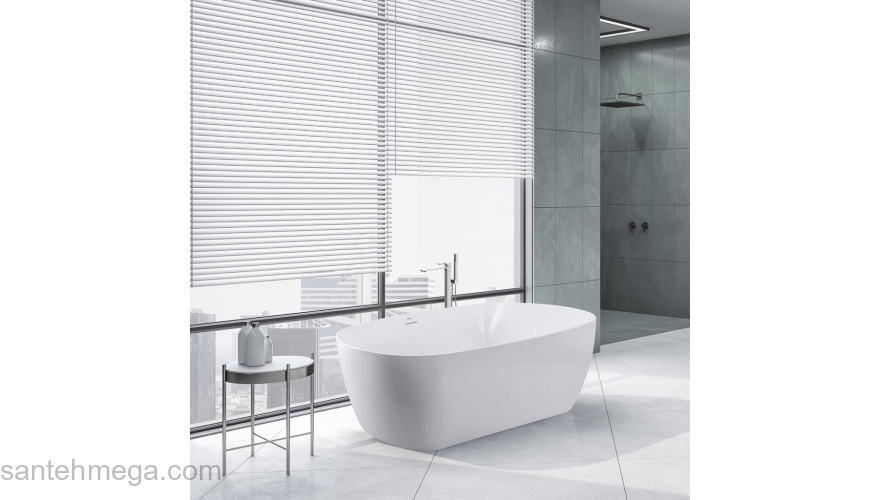 Ванна акриловая отдельностоящая BELBAGNO BB415-1700-800. Фото