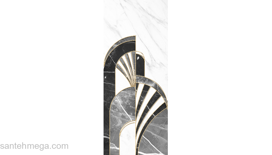 Gracia Ceramica 010300000224 Декор Noir 250х600 white 01