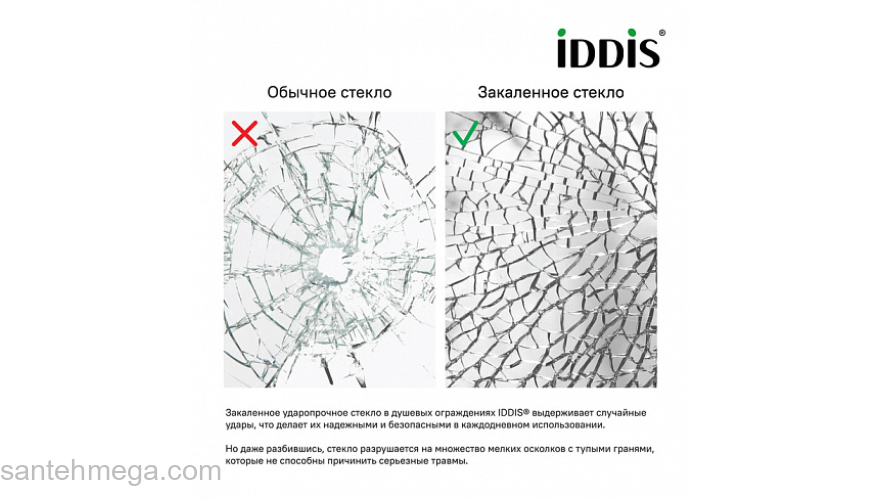 Душевая дверь распашная IDDIS Ray 120х195 RAY6CP2i69. Фото