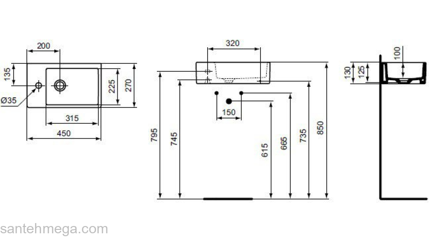 Раковина IDEAL STANDARD Strada 45х27 K081701. Фото