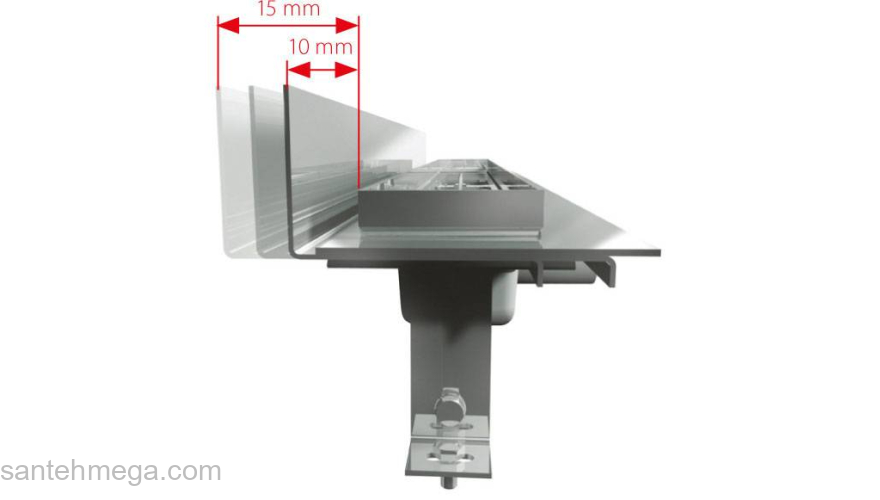 Водоотводящий желоб ALCAPLAST Flexible Low APZ104-950. Фото