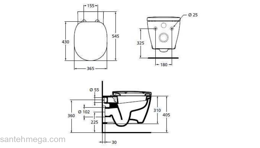 Унитаз подвесной IDEAL STANDARD CONNECT Е803501. Фото