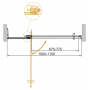 Душевая дверь CEZARES Slider SLIDER-B-1-100/110-C-NERO. Фото