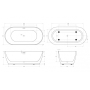 Ванна акриловая отдельностоящая BELBAGNO BB413-1700-800. Фото