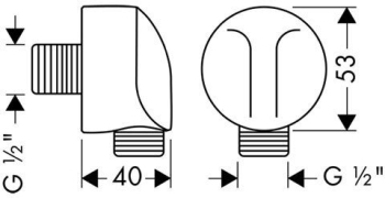 Шланговое подсоединение Hansgrohe Fixfit S 27454000 Шланговое подсоединение Hansgrohe Fixfit S 27454000. Фото