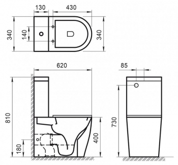 Чаша унитаза напольного безободкового BELBAGNO Sfera-TR BB2128CPR. Фото