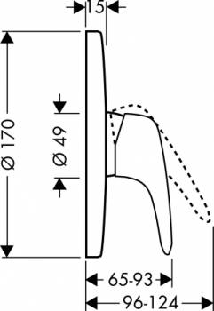 Смеситель для душа HANSGROHE Metris E 31675000. Фото
