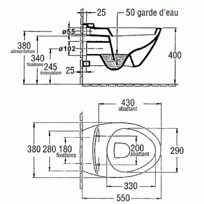 Унитаз подвесной JACOB DELAFON PRESQUILE E4440-00. Фото