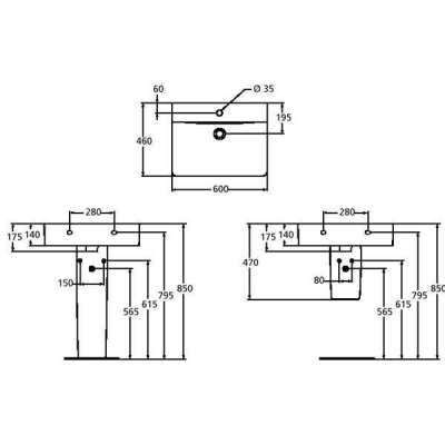 Раковина IDEAL STANDARD Connect Cube 60х46 E794501. Фото