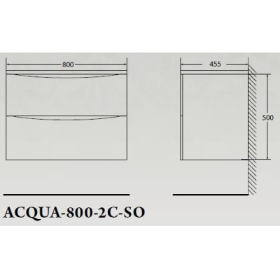 Тумба под раковину подвесная BELBAGNO ACQUA-800-2C-SO-RR Rovere Rustico. Фото