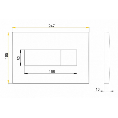 Клавиша смыва AlcaPlast M378. Фото