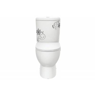 Унитаз-компакт Sanita Luxe Art Flora SL DM ARTSLCC10040622 с сиденьем Soft-Close. Фото