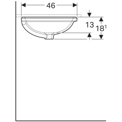 Раковина встраиваемая GEBERIT VariForm 61х46 500.758.01.2. Фото