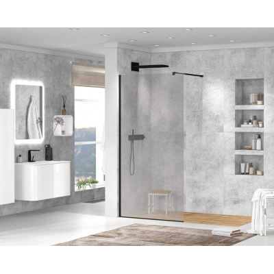 Душевая перегородка CEZARES Liberta LIBERTA-L-1-100-GR-NERO