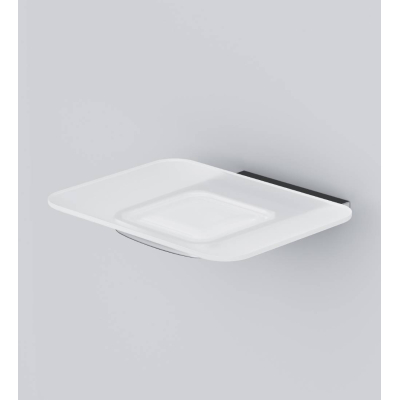 Стеклянная мыльница с настенным держателем AM.PM Inspire 2.0 A50A34200 для ванной комнаты. Фото