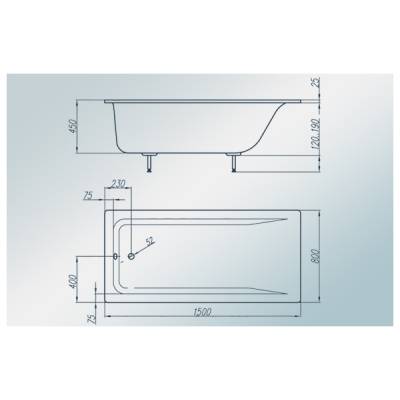 Ванна CASTONE Кроха 150х73. Фото