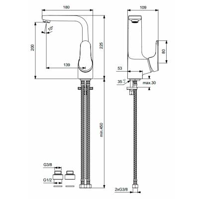 Смеситель для раковины VIDIMA One BA083AA. Фото