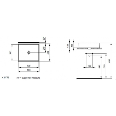 Раковина IDEAL STANDARD Strada 50х42 K077601. Фото