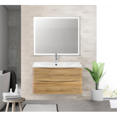 Тумба под раковину подвесная BELBAGNO ACQUA-800-2C-SO-RR Rovere Rustico. Фото