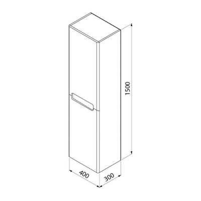 Пенал подвесной 40 см Edifice белый IDDIS EDI40W0i97 Пенал подвесной 40 см Edifice белый IDDIS EDI40W0i97. Фото
