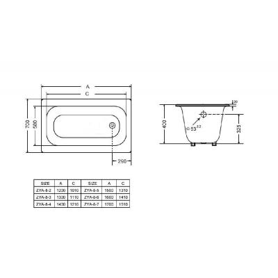 Ванна чугунная GOLDMAN Classic 160х70. Фото