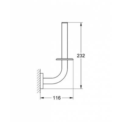 Держатель запасного рулона бумаги GROHE Essentials 40385001 для ванной комнаты. Фото
