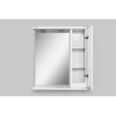 Зеркальный шкаф с подсветкой 65 см, правый, белый глянец AM.PM Like M80MPR0651WG. Фото