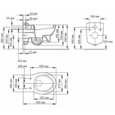 Унитаз подвесной JACOB DELAFON OVE E1585-00. Фото