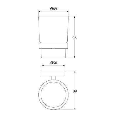 Подстаканник одинарный IDDIS Calipso CALMBG1i45 для ванной комнаты. Фото