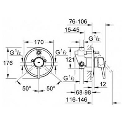 Смеситель для душа GROHE Concetto New 32213001 (комплект). Фото