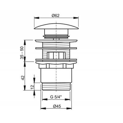 Слив для умывальника RAVAK Click-Clack X01437. Фото