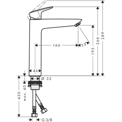 Смеситель для раковины Hansgrohe Logis 71091000. Фото