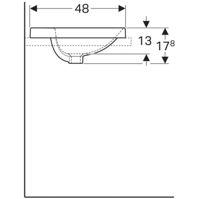 Раковина встраиваемая GEBERIT VariForm 60х48 500.726.01.2. Фото