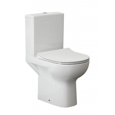 CERSANIT Унитаз компакт STREET FUSION NEW CLEAN ON 011 с сиденьем slim дюропласт и микролифтом easy-off KO-SFU011-3/5-COn-S-DL. Фото