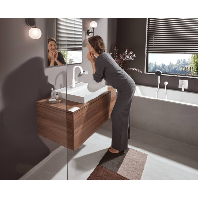 Смеситель для раковины Hansgrohe Vivenis 210 75032700 без сливного гарнитура. Фото
