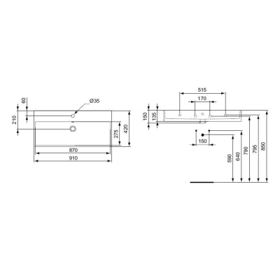 Раковина IDEAL STANDARD Strada 91х42 K078601. Фото