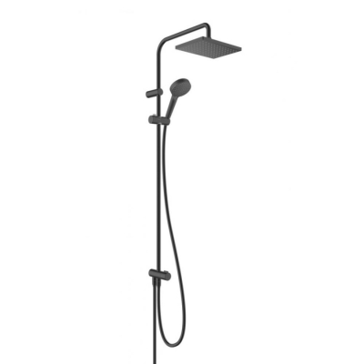 Душевая система Showerpipe 230 1jet Hansgrohe Vernis Shape Reno 26282670 черный. Фото