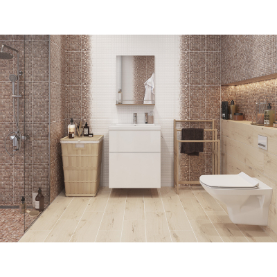 CERSANIT 16107 Керамический гранит Hammam 420х420 коричневый. Фото