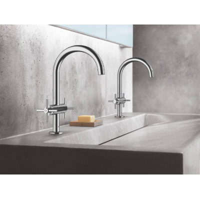 GROHE 21019003 Atrio New Смеситель двухвентильный для раковины на 1 отверстие, крестобразная ручка, размер L. Фото