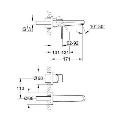 Смеситель для раковины Grohe Eurodisc Сosmopolitan 19573002. Фото