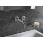 GROHE 19918AL3 Atrio New Joy Смеситель для раковины на 2 отверстия, настенный монтаж, вынос 221 мм, размер S, Графит (без встроенной части, комплект верхней монтажной части для 23 429 000) GROHE 19918AL3 Atrio New Joy Смеситель для раковины на 2 отверстия, настенный монтаж, вынос 221 мм, размер S, Графит (без встроенной части, комплект верхней монтажной части для 23 429 000). Фото