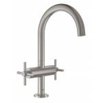 GROHE 21019DC3 Atrio New Смеситель двухвентильный для раковины на 1 отверстие, крестобразная ручка, размер L, СуперСталь GROHE 21019DC3 Atrio New Смеситель двухвентильный для раковины на 1 отверстие, крестобразная ручка, размер L, СуперСталь. Фото