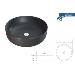 Раковина накладная MIRSANT Shell-0218 Black Matt 42х42 Раковина накладная MIRSANT Shell-0218 Black Matt 42х42. Фото
