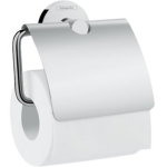 Держатель туалетной бумаги с крышкой Hansgrohe Logis Universal 41723000 Держатель туалетной бумаги с крышкой Hansgrohe Logis Universal 41723000 для ванной комнаты. Фото