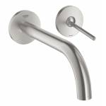 GROHE 19918DC3 Atrio New Joy Смеситель для раковины на 2 отверстия, настенный монтаж, вынос 221 мм, размер S, СуперСталь (без встроенной части, комплект верхней монтажной части для 23 429 000) GROHE 19918DC3 Atrio New Joy Смеситель для раковины на 2 отверстия, настенный монтаж, вынос 221 мм, размер S, СуперСталь (без встроенной части, комплект верхней монтажной части для 23 429 000). Фото