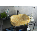Раковина накладная GID Mnc185 56х42 54422 Под камень. Глянцевый Раковина накладная GID Mnc185 56х42 54422 Под камень. Глянцевый. Фото