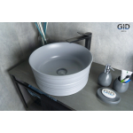 Раковина накладная GID Gm969 40х40 53335 Серый Матовый. Фото