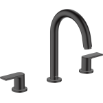 Смеситель для раковины на 3 отверстия, со сливным гарнитуром Hansgrohe Vernis Shape 71563670, матовый черный Смеситель для раковины на 3 отверстия, со сливным гарнитуром Hansgrohe Vernis Shape 71563670, матовый черный. Фото