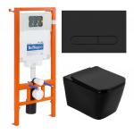 Унитаз подвесной BelBagno ARDENTE-C BB3202CHR-MB+BB3202SC-MB + Система инсталляции для унитазов BelBagno BB002-80 с кнопкой смыва BB007-PR-NERO.M Унитаз подвесной BelBagno ARDENTE-C BB3202CHR-MB+BB3202SC-MB + Система инсталляции для унитазов BelBagno BB002-80 с кнопкой смыва BB007-PR-NERO.M. Фото
